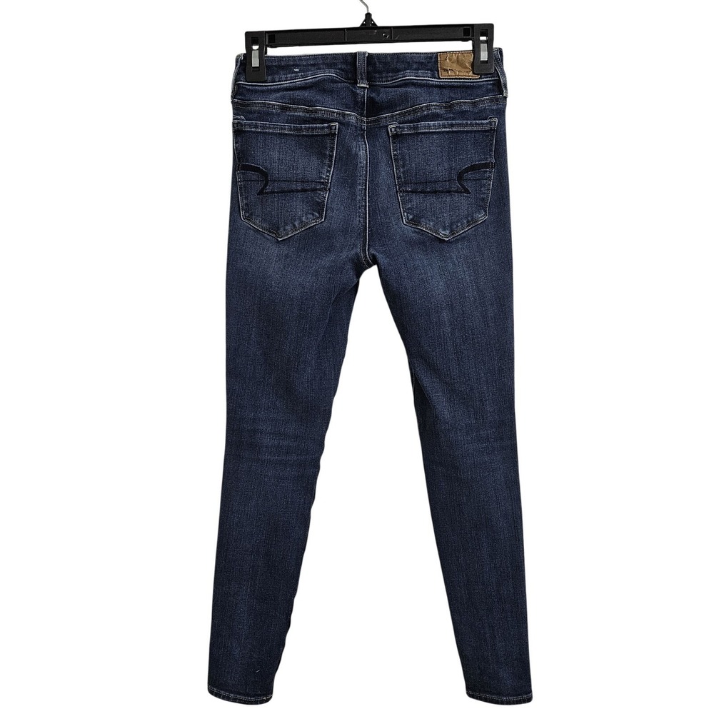 American Eagle Jeans Womens 2 Dark Wash Super Stretch Skinny Denim Low Rise